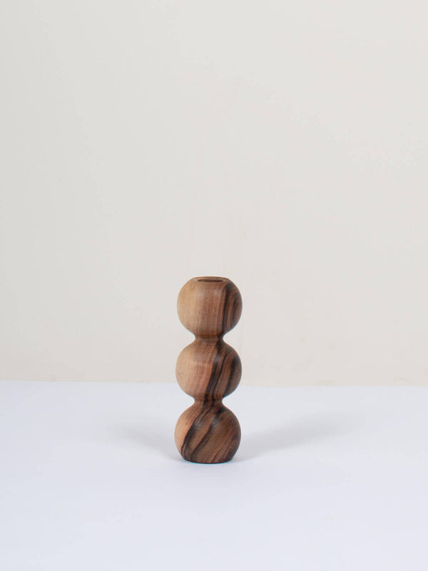 Bohemia Design Walnut Wood Candlestick Bubble