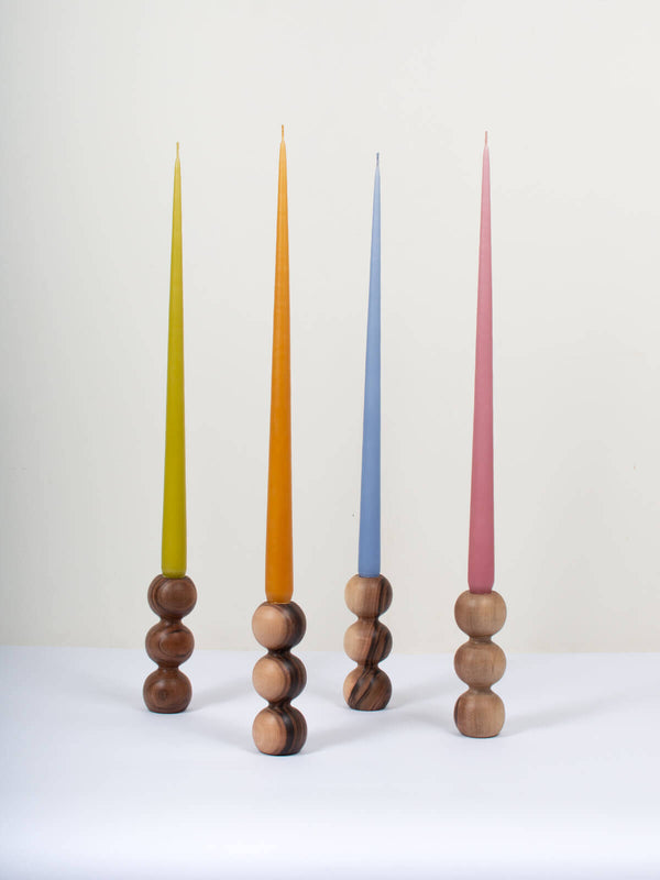 Bohemia Design Walnut Wood Candlestick Bubble