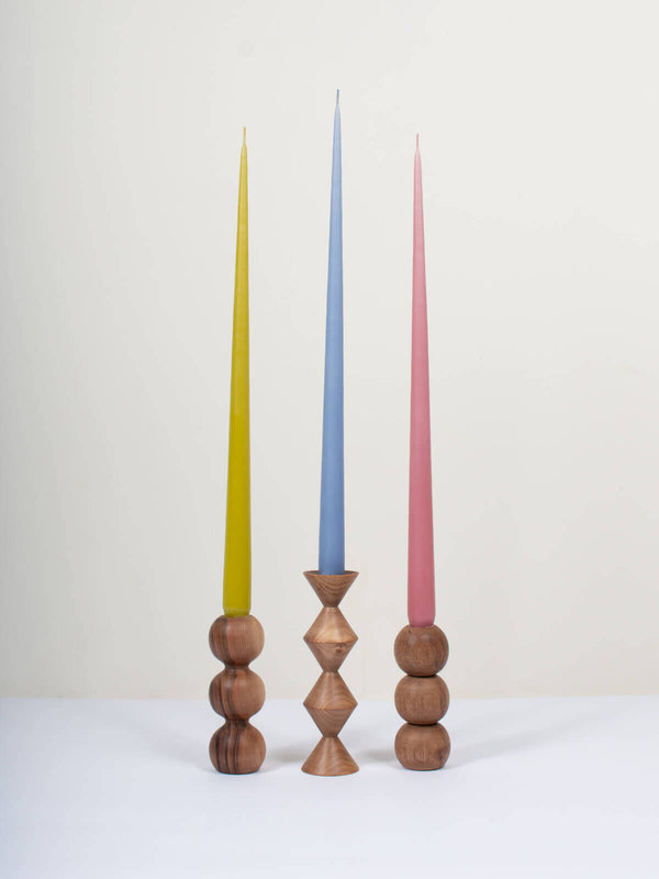 bohemia design Walnut Wood Candlestick Bubble