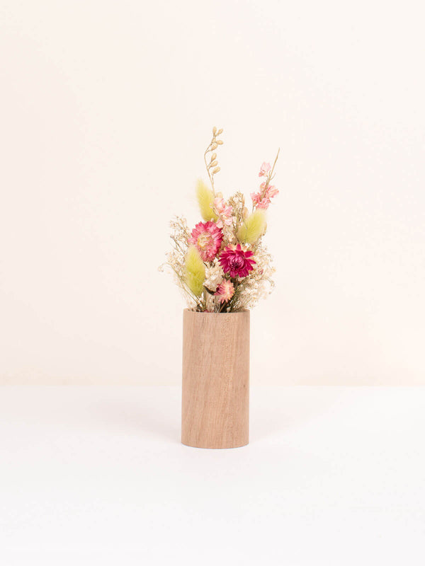 Bohemia Design Walnut Wood Dried Flower Vase
