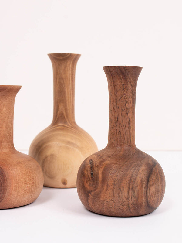 bohemia design Walnut Wood Mini Vase Joni