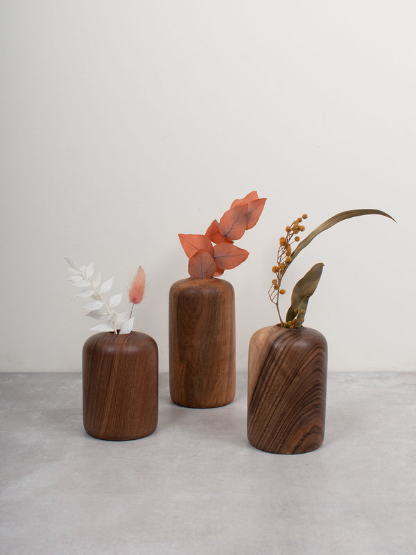 bohemia design Walnut Wood Mini Vase Patti
