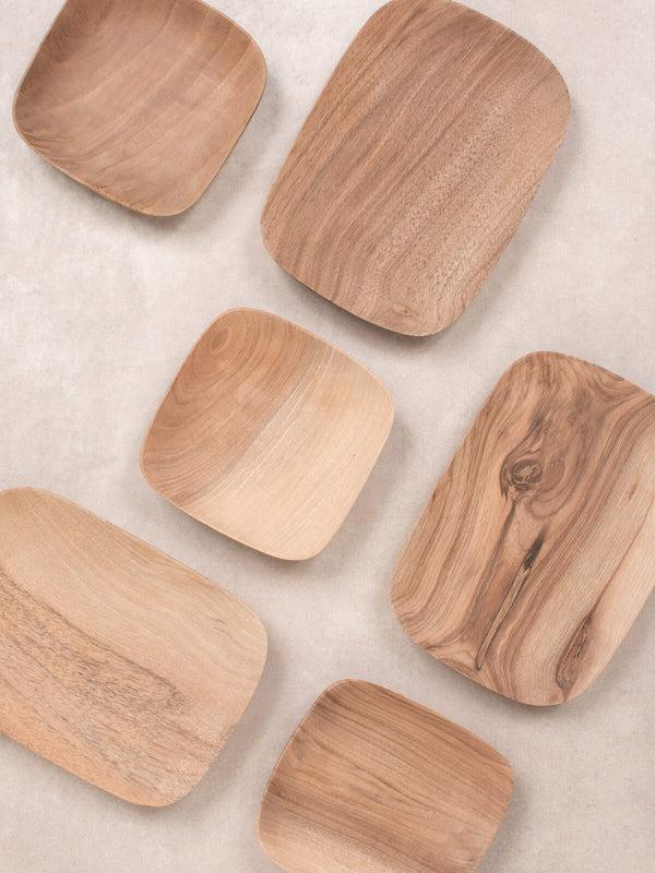Bohemia Design Walnut Wood Rectangle Tray