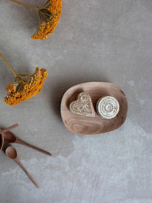 Bohemia Design Walnut Wood Soap Dish 5 Hole