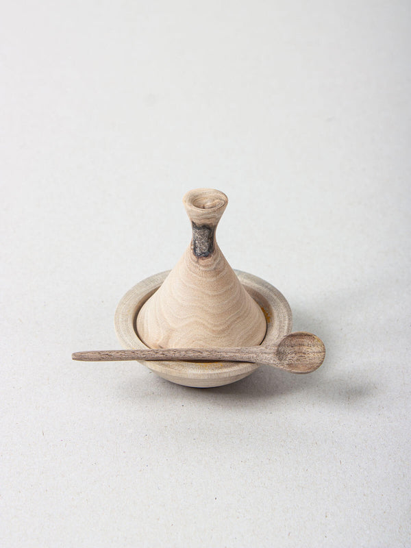 bohemia design Walnut Wood Tagine Spice Pot