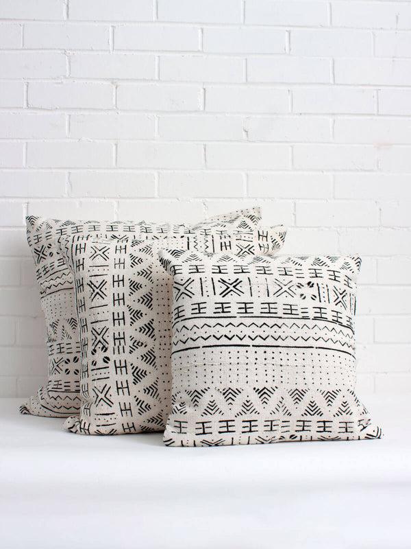bohemia design White Mudcloth Cushions