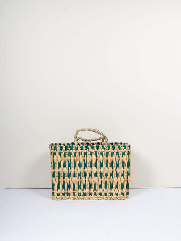 Bohemia Design Woven Reed Basket Green