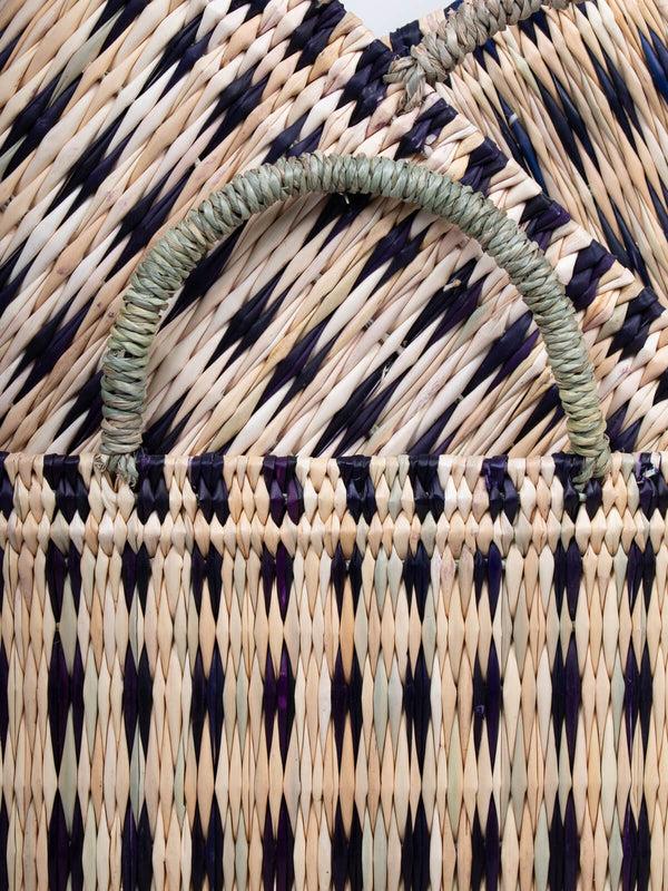 Bohemia Design Woven Reed Basket Indigo