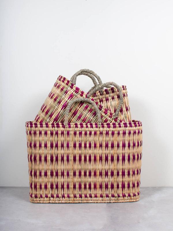 bohemia design Woven Reed Basket Violet