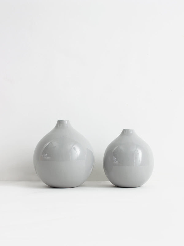 Bohemia Design Grey Enamel Ball Vase (Slight Seconds)