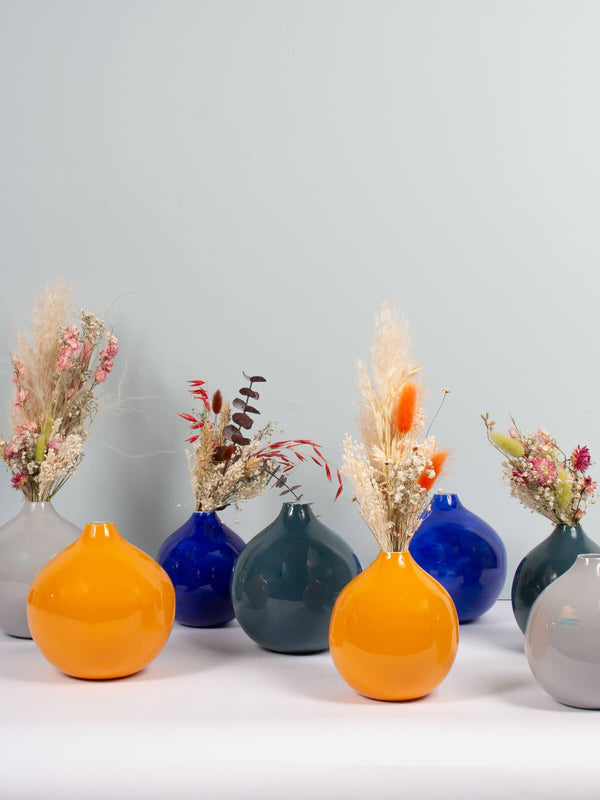 Bohemia Design Grey Enamel Ball Vase (Slight Seconds)