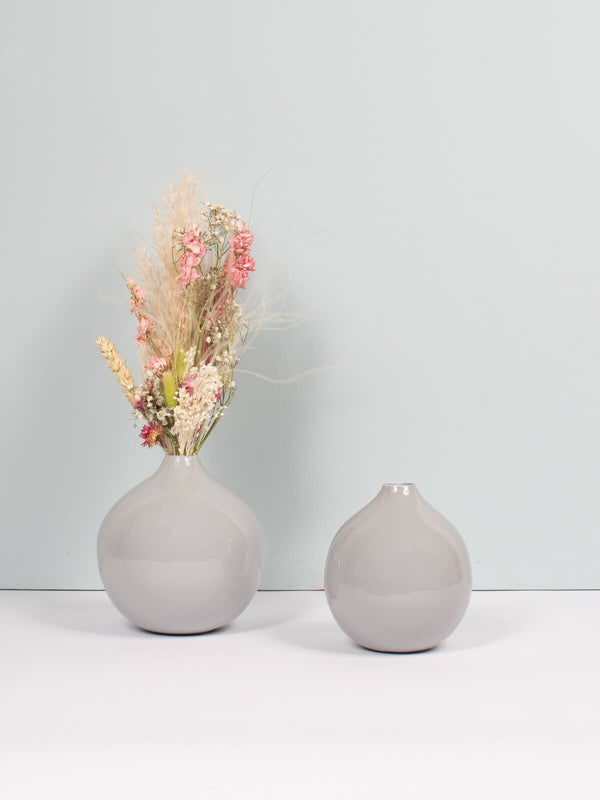 bohemia design Grey Enamel Ball Vase (Slight Seconds)