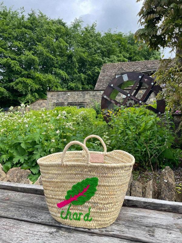 Bohemia Design Hand Embroidered Market Basket Chard