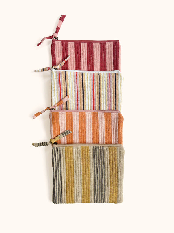Bohemia Design Jaipur Stripe Large Pouch Pomegranate