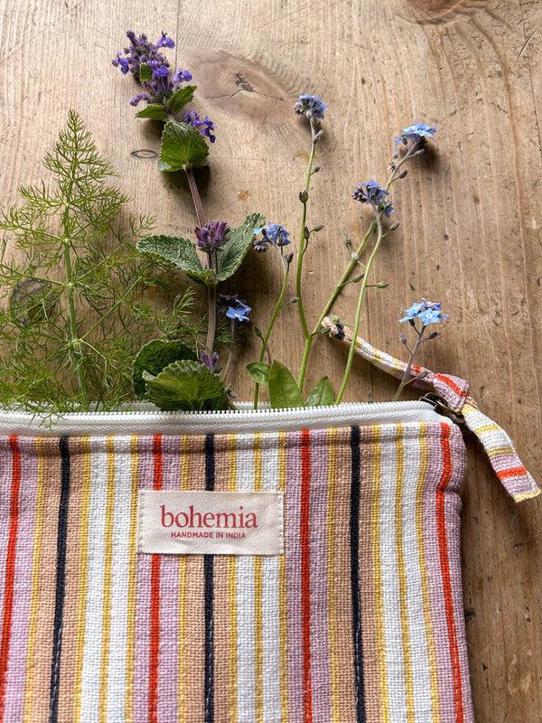 Bohemia Design Jaipur Stripe Medium Pouch Tutti Frutti