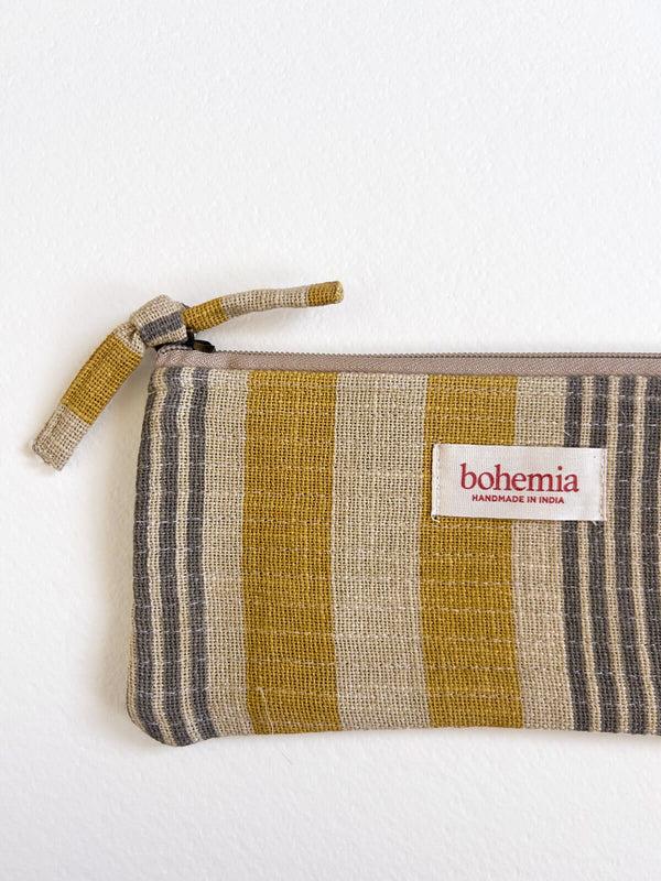Bohemia Design Jaipur Stripe Pencil Case India Yellow