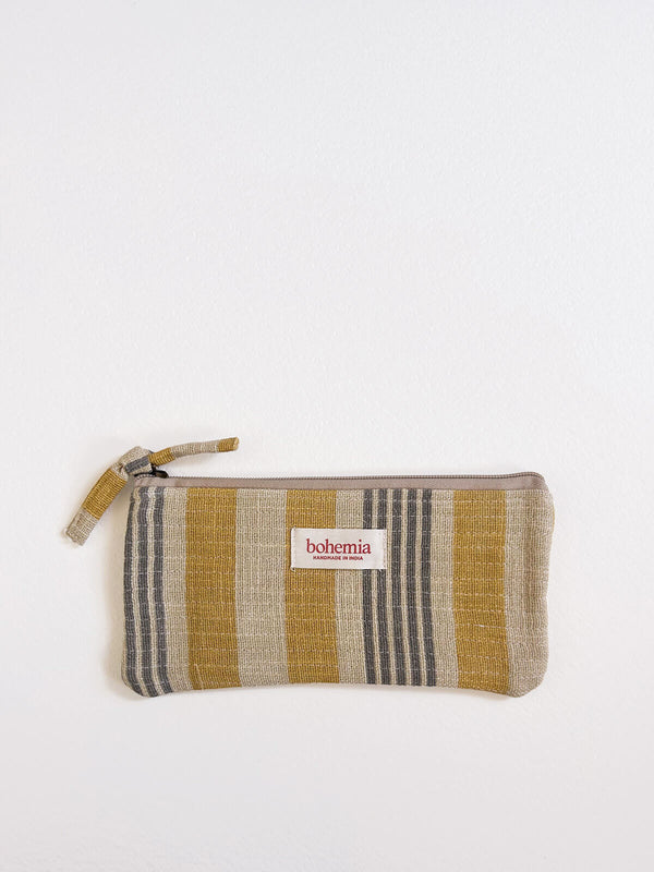 Bohemia Design Jaipur Stripe Pencil Case India Yellow