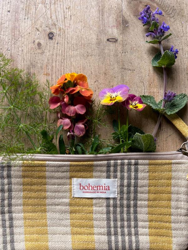 Bohemia Design Jaipur Stripe Pencil Case India Yellow
