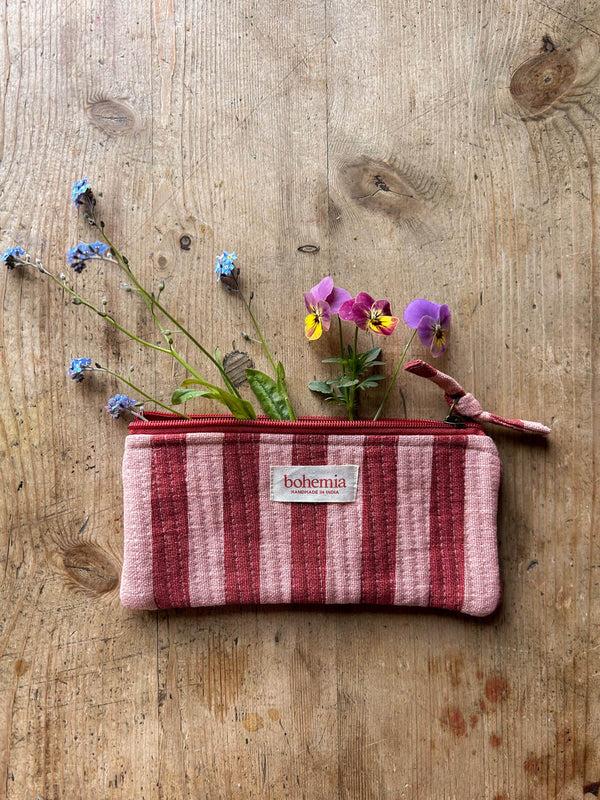 bohemia design Jaipur Stripe Pencil Case Pomegranate