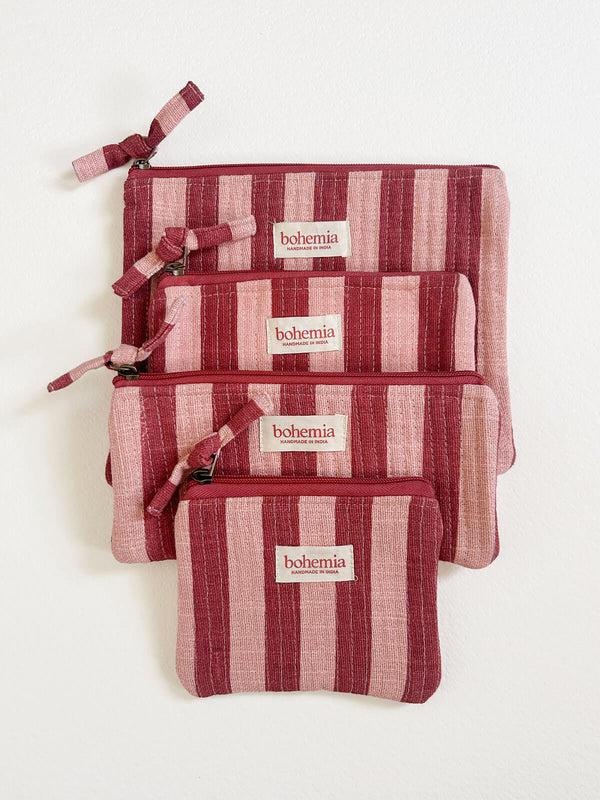Bohemia Design Jaipur Stripe Pencil Case Pomegranate