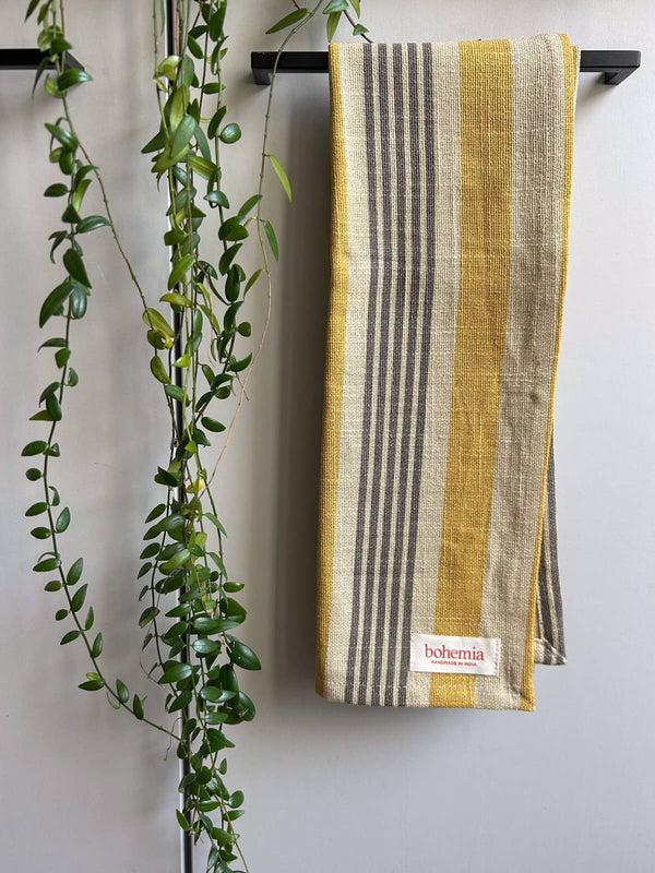 Bohemia Design Jaipur Stripe Tea Towel India Yellow