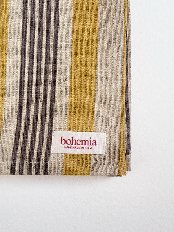 Bohemia Design Jaipur Stripe Tea Towel India Yellow