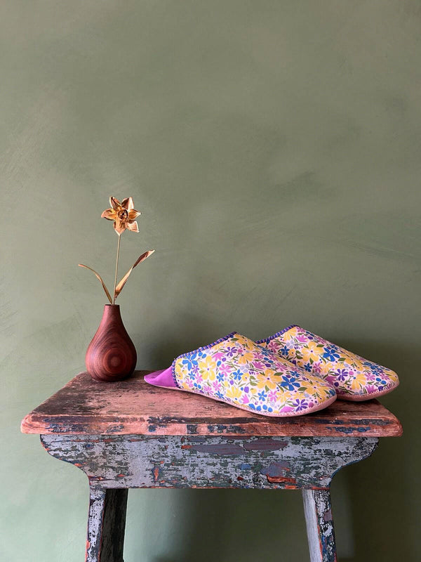 Bohemia Design Liberty Print Babouche Slippers Bohemian Bloom