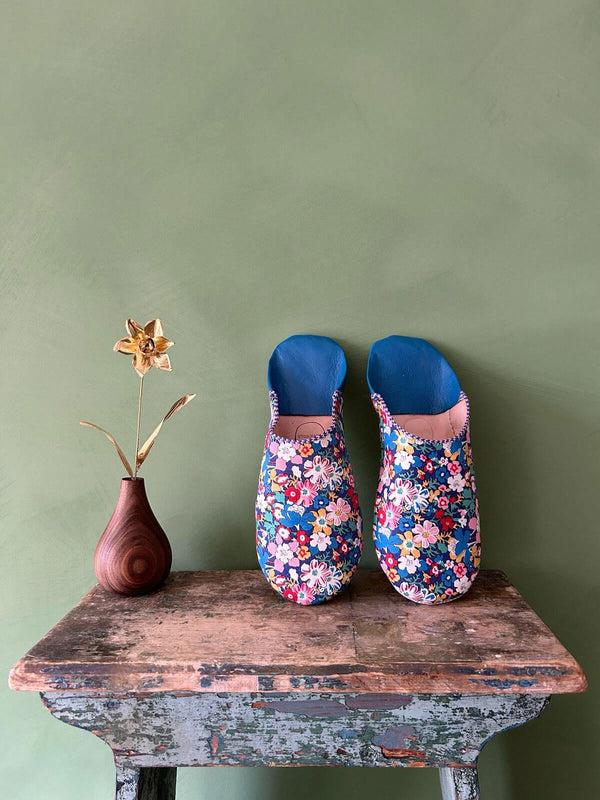 Bohemia Design Liberty Print Babouche Slippers Westbourne Posy