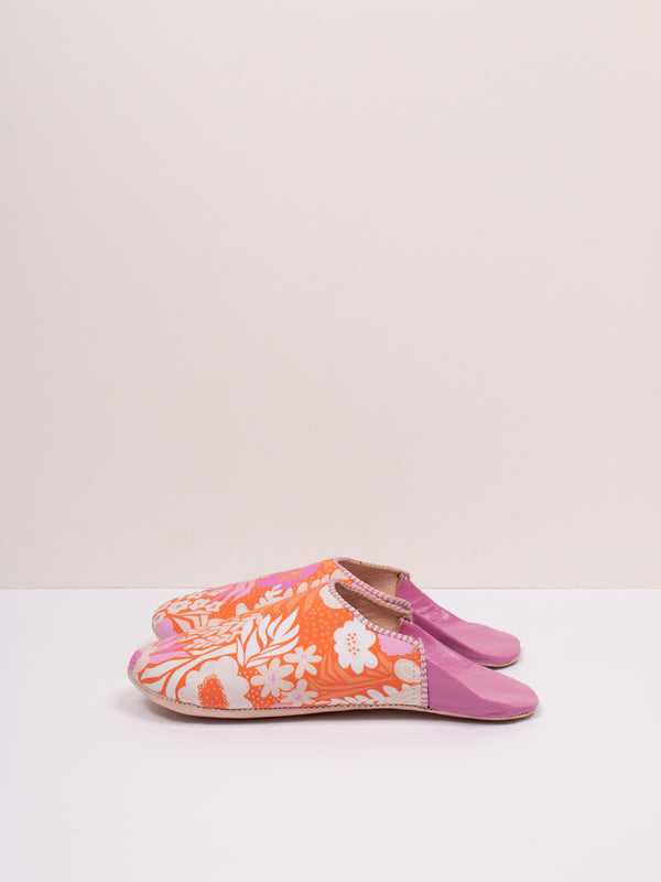 Bohemia Design Margot Floral Babouche Slippers Fuchsia