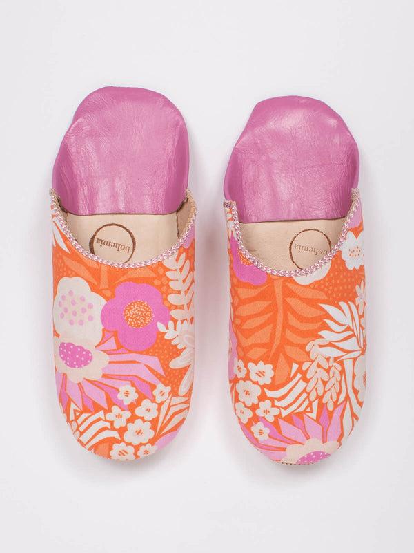 bohemia design Margot Floral Babouche Slippers Fuchsia