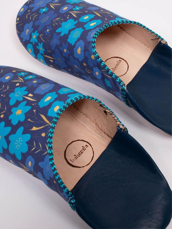 Bohemia Design Margot Floral Babouche Slippers Indigo
