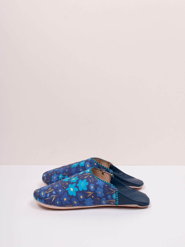 Bohemia Design Margot Floral Babouche Slippers Indigo