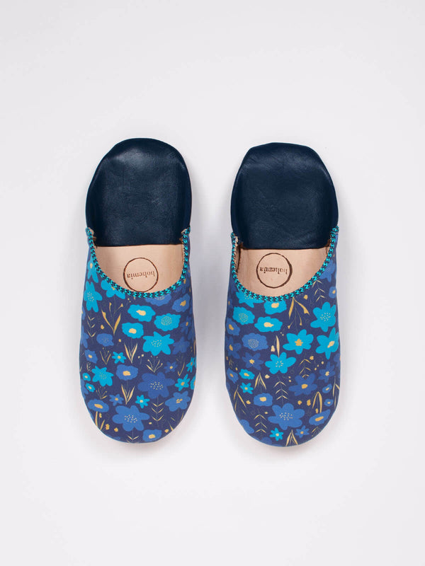 bohemia design Margot Floral Babouche Slippers Indigo
