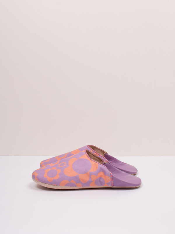 Bohemia Design Margot Floral Babouche Slippers Lilac