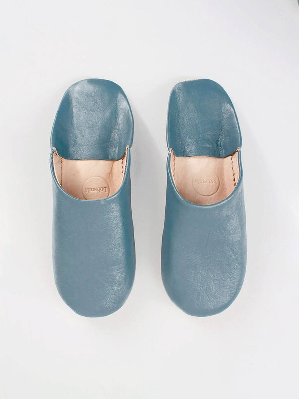 bohemia design Moroccan Babouche Basic Slippers Blue Grey