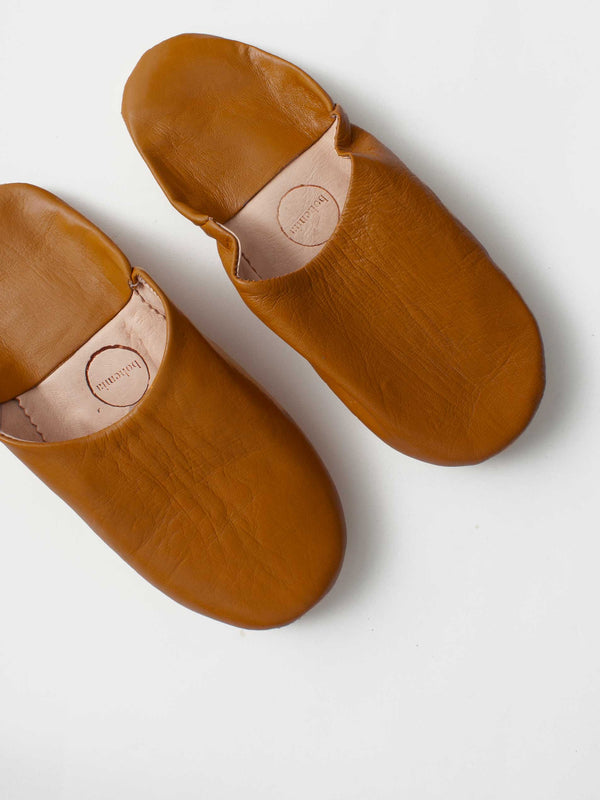 Bohemia Design Moroccan Babouche Basic Slippers Caramel