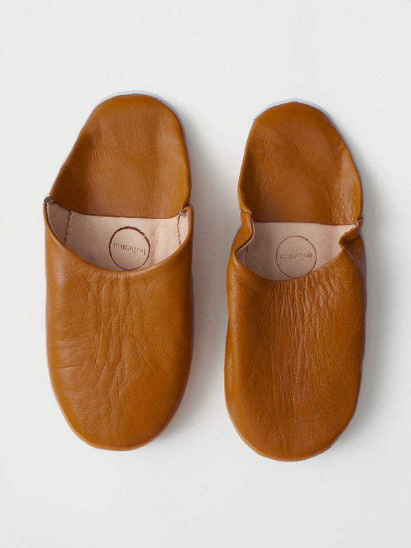 bohemia design Moroccan Babouche Basic Slippers Caramel