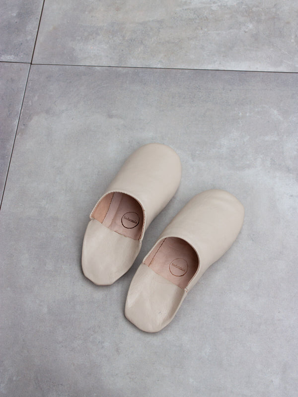 Bohemia Design Moroccan Babouche Basic Slippers Chalk