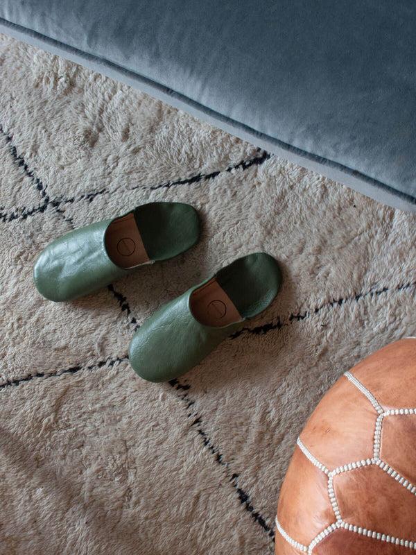 Bohemia Design Moroccan Babouche Basic Slippers Olive