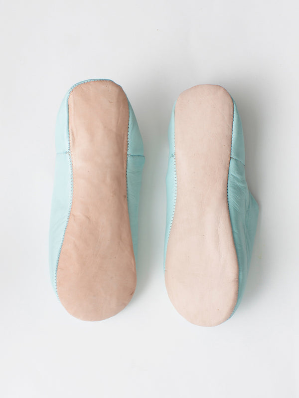 Bohemia Design Moroccan Babouche Basic Slippers Powder Blue