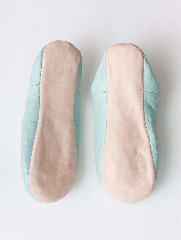 Bohemia Design Moroccan Babouche Sequin Slippers Duck Egg