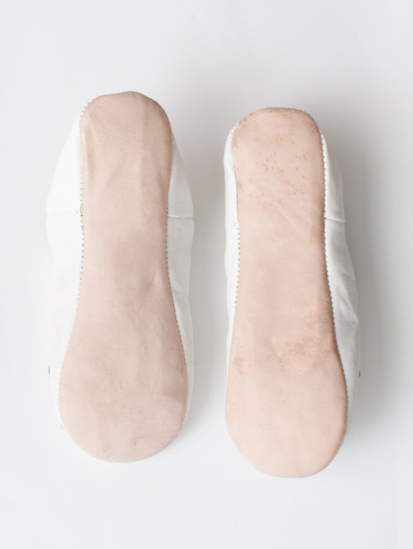 Bohemia Design Moroccan Babouche Sequin Slippers White And Silver