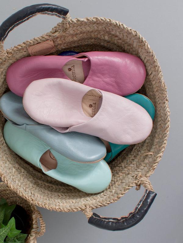 Bohemia Design Moroccan Basic Babouche Slippers - Seconds Large (Assorted Colours)