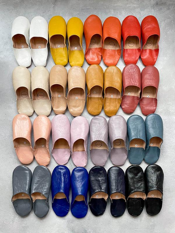 bohemia design Moroccan Basic Babouche Slippers - Seconds Large (Assorted Colours)