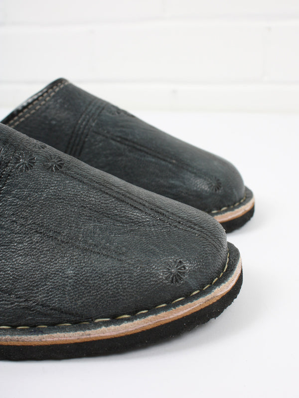 Bohemia Design Moroccan Berber Babouche Slippers Green Grey