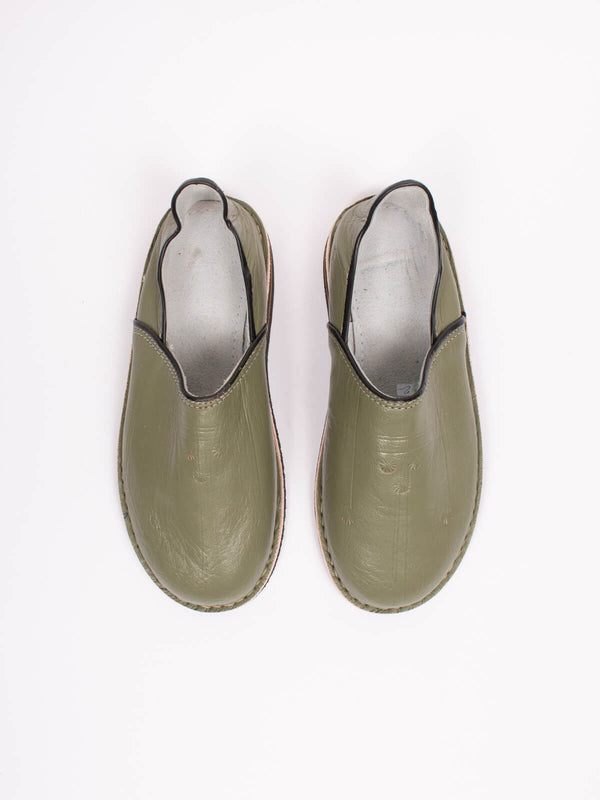 Bohemia Design Moroccan Berber Babouche Slippers Olive