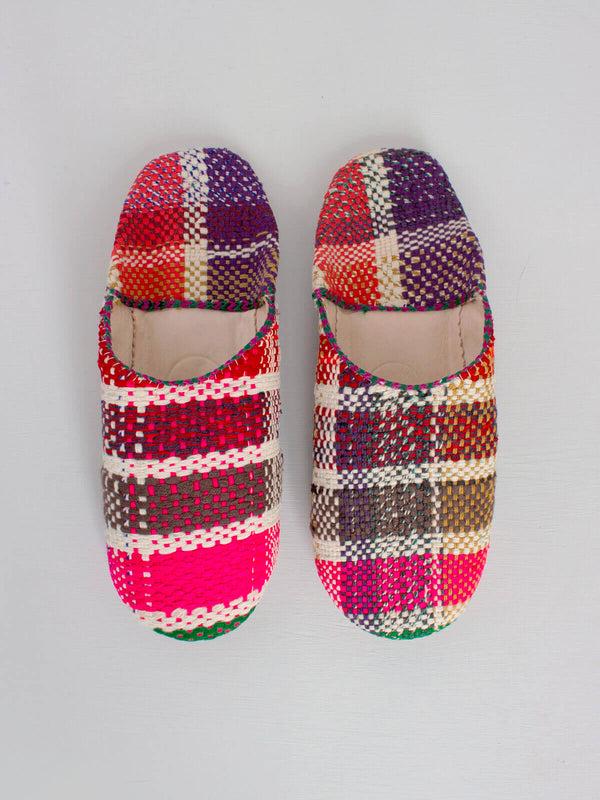 bohemia design Moroccan Boujad Basic Babouche Slippers Heather Check
