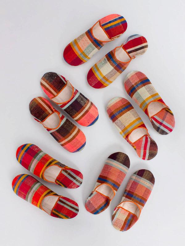 Bohemia Design Moroccan Boujad Basic Babouche Slippers Sunset Check