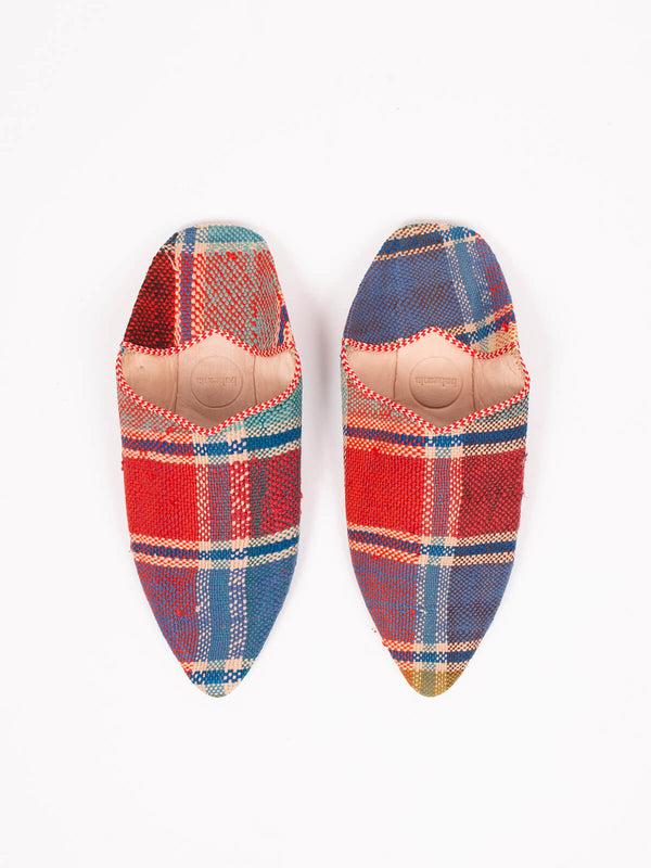 bohemia design Moroccan Boujad Pointed Babouche Slippers Fez Check