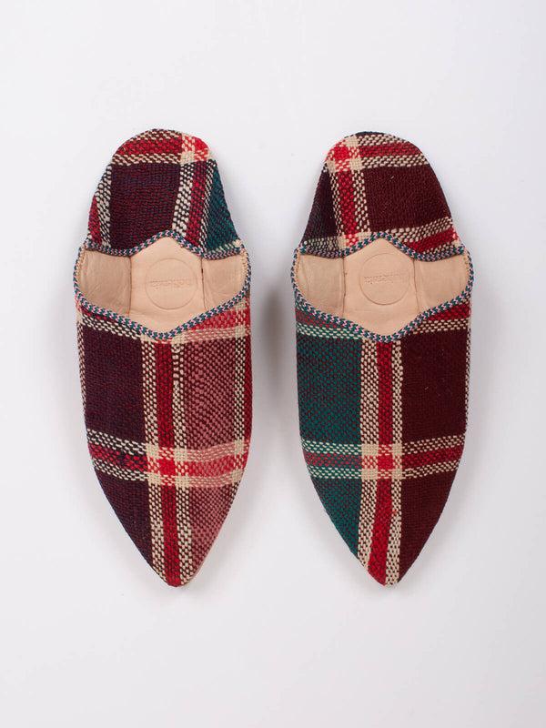 bohemia design Moroccan Boujad Pointed Babouche Slippers Ourika Check